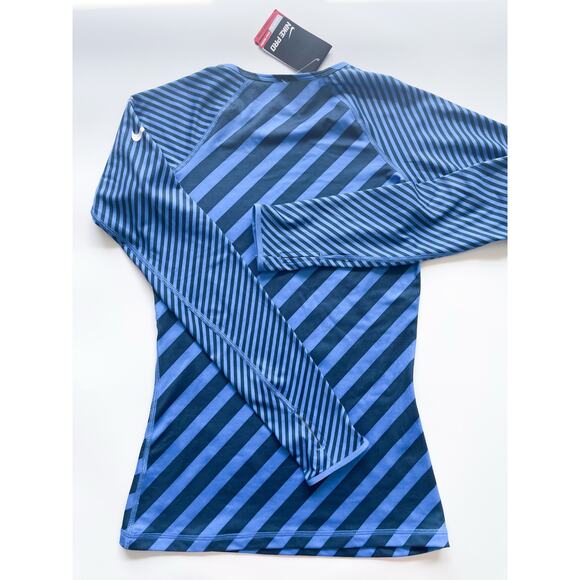 NWT Women's Blue Nike Pro Hyperwarm Dri-Fit Long Sleeve Running Top Size S - Picture 5 of 6